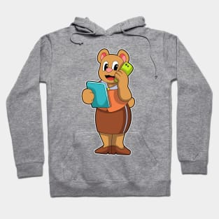 Bear as Secretary at Call with Phone Hoodie